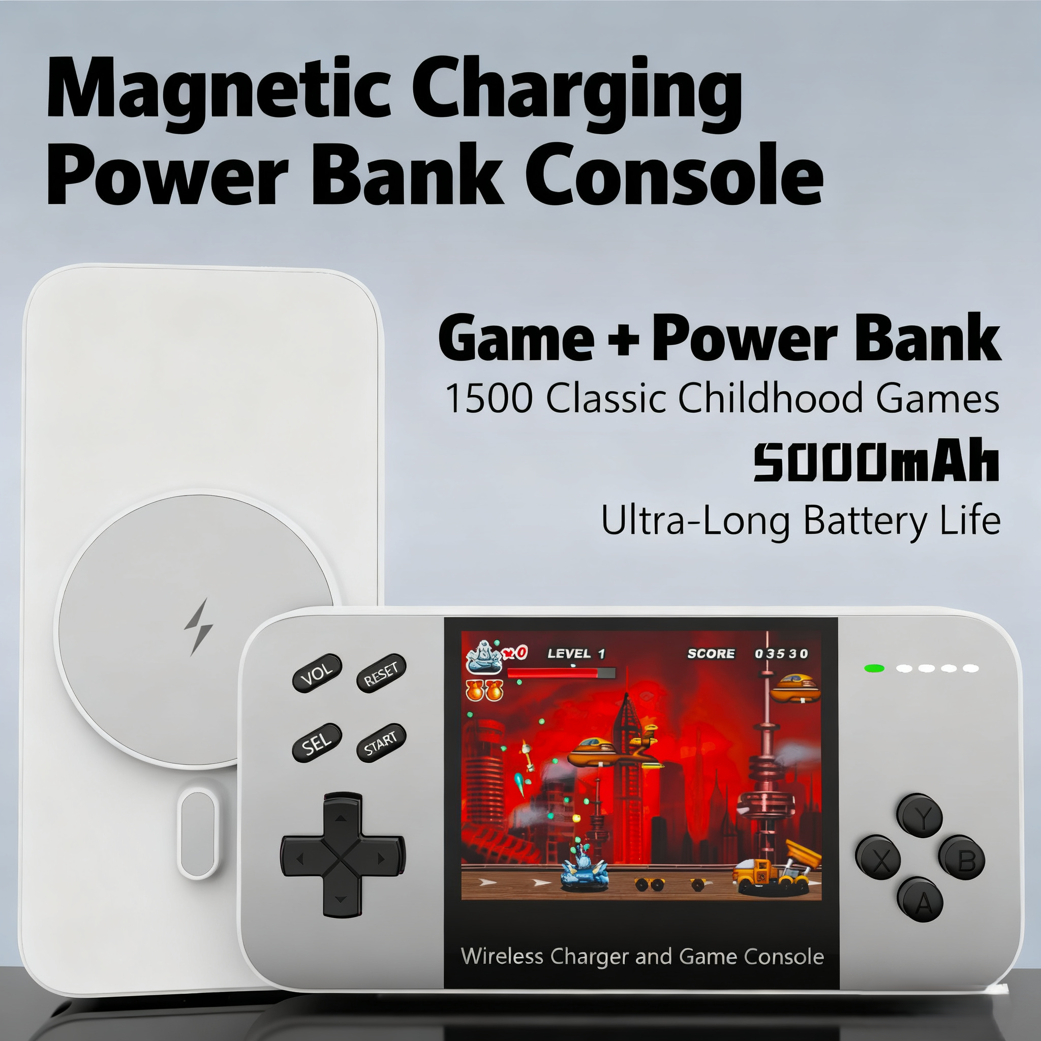 Gaming Console Mini - 2025 Mini Handheld Game Console Magnetic