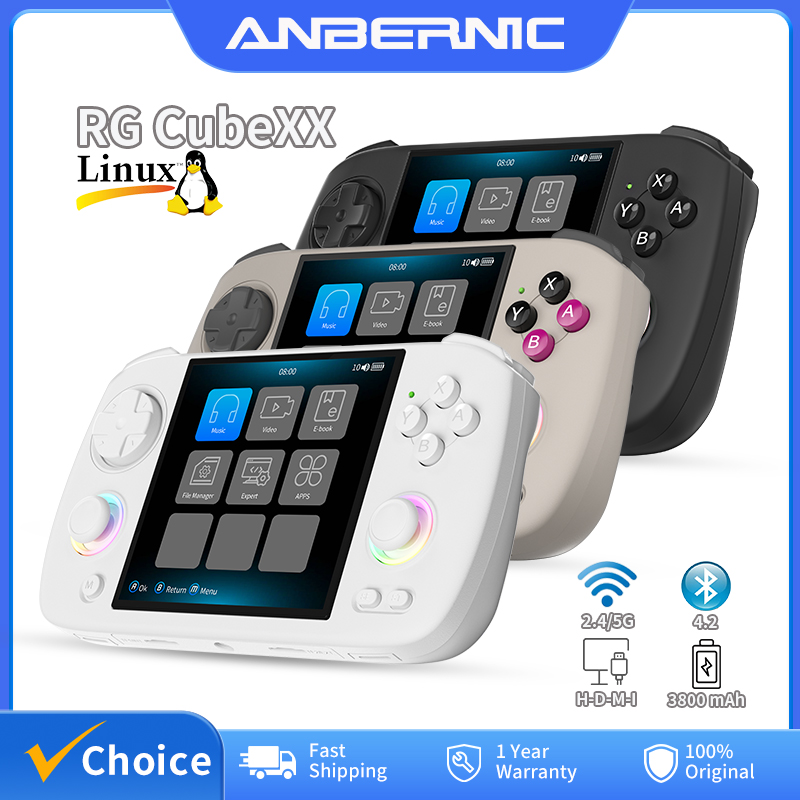 Gaming Console Handheld Android - ANBERNIC RG Cubexx Retro Handheld Game