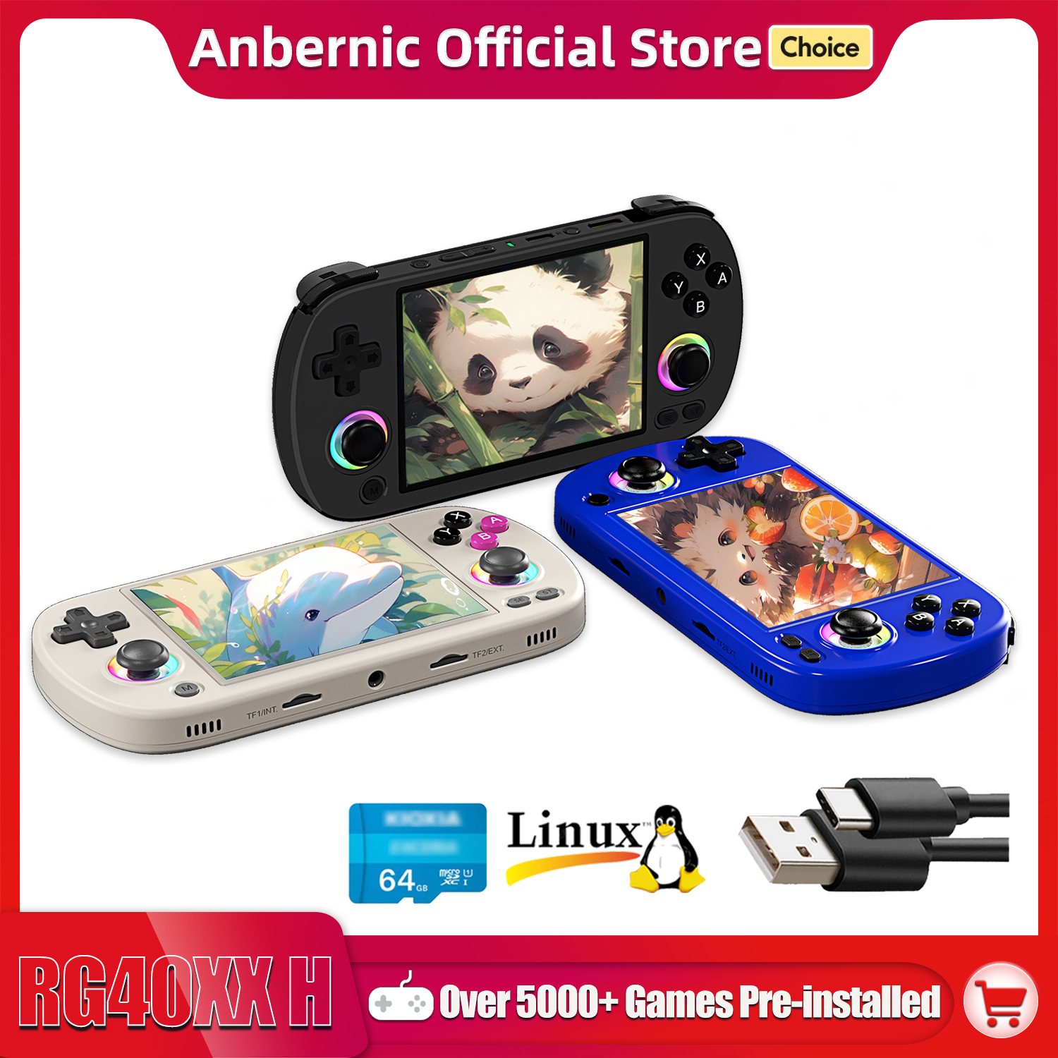 ANBERNIC RG40XX H Handheld Gam – обзор и цена Gaming Console Handheld Android